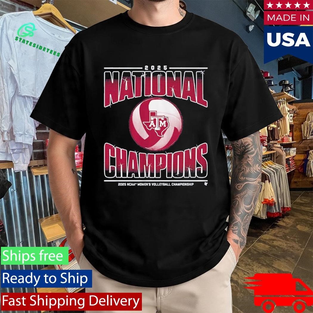 Texas A&m Volleyball 2025 Ncaa Champions Shirt Unisex , , , Long Sleeve Tee