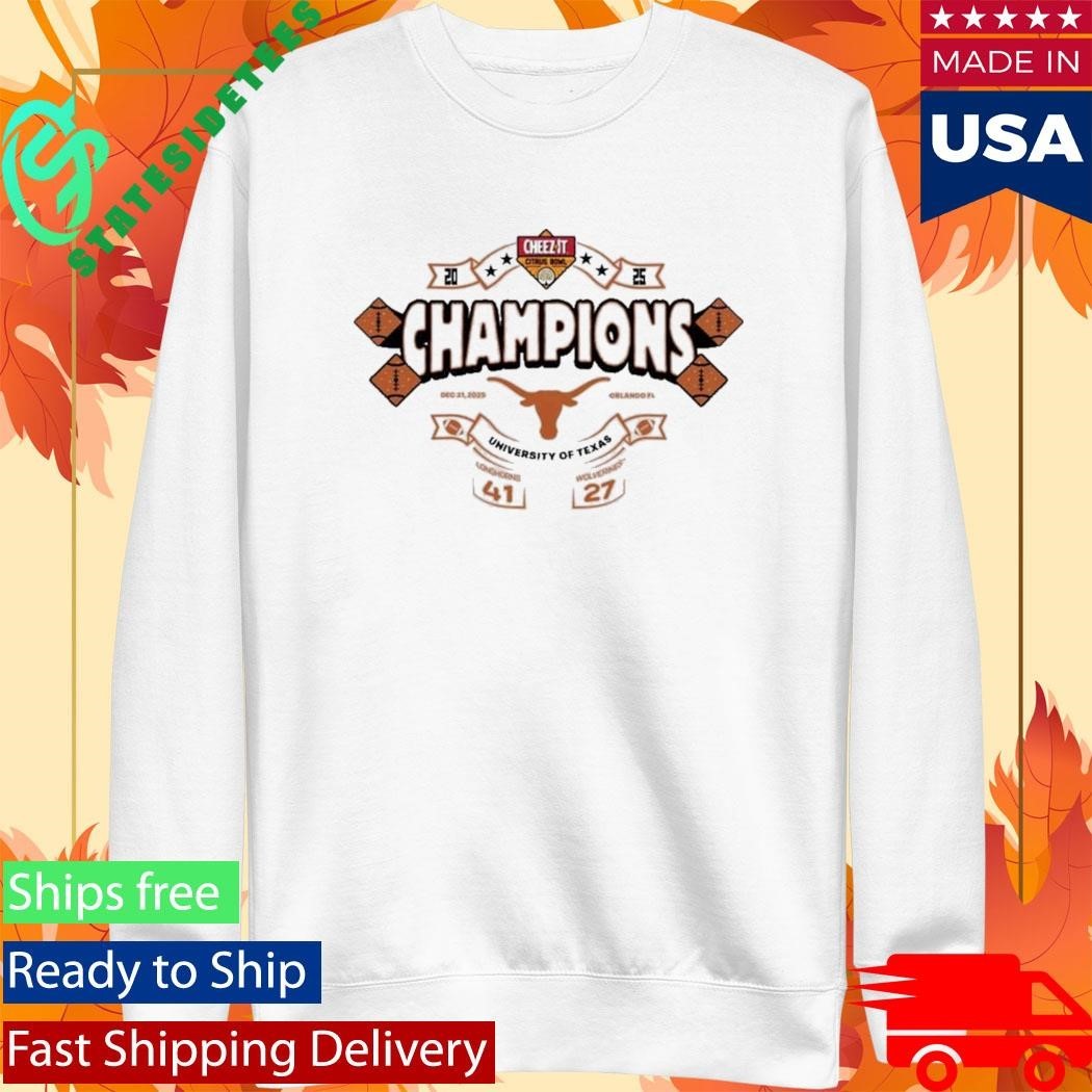 Texas Longhorns Cheezit Citrus Bowl Champions 2025 Shirt Unisex , , , Long Sleeve Tee