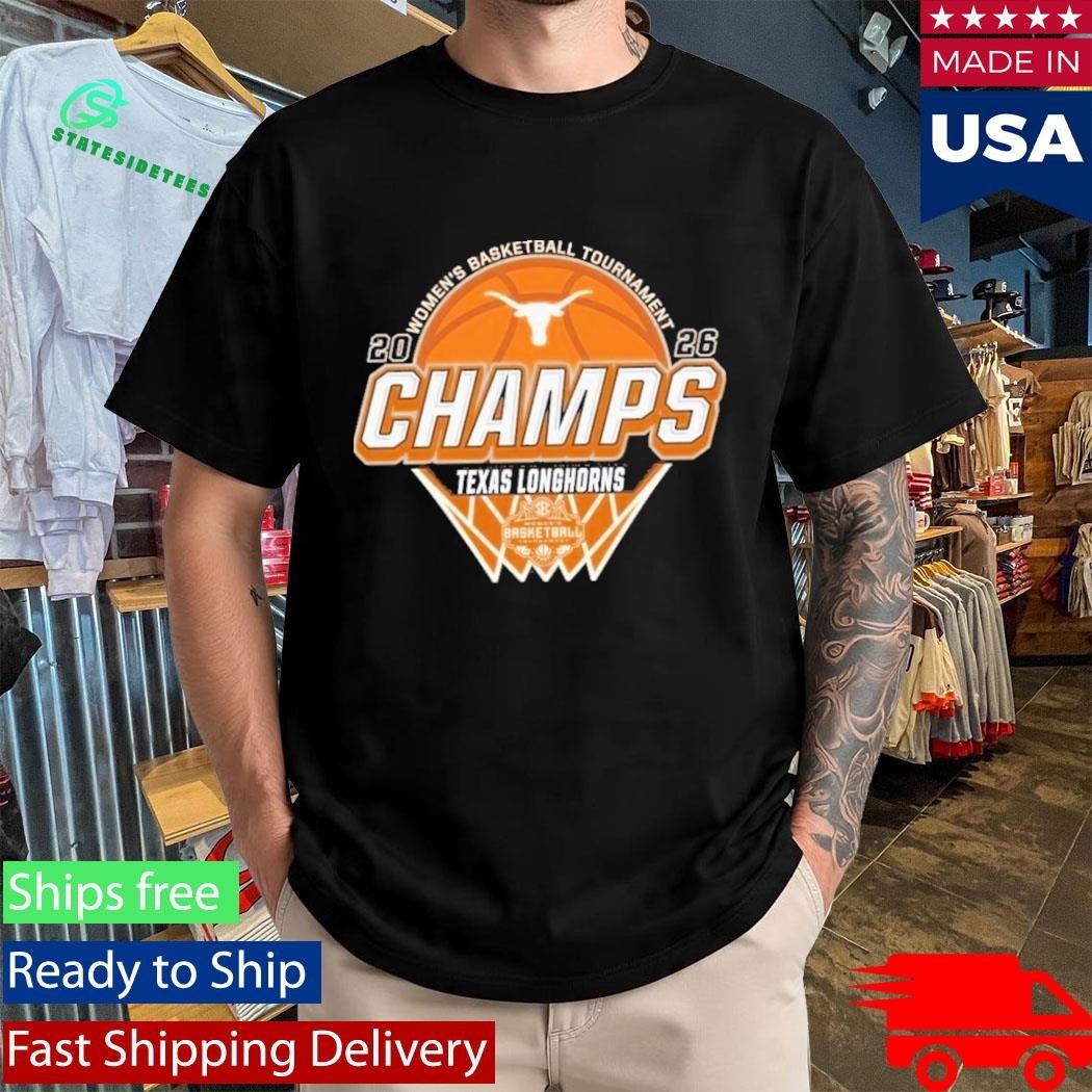 Texas Longhorns Women’s Basketball 2026 SEC Tournament Champions Locker Room Orange