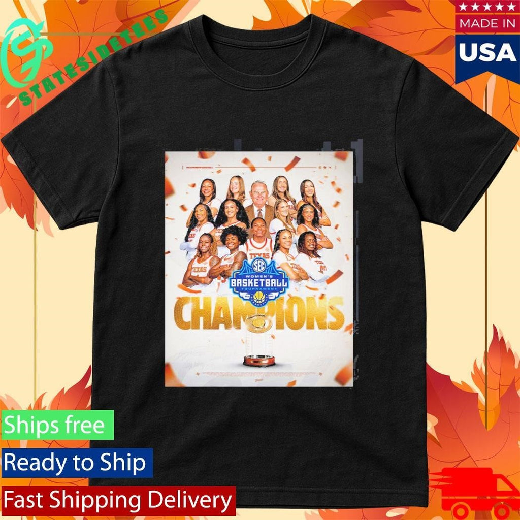 Texas Longhorns Women’s Basketball 2026 SEC Tournament Champions Poster Unisex , , , Long Sleeve Tee
