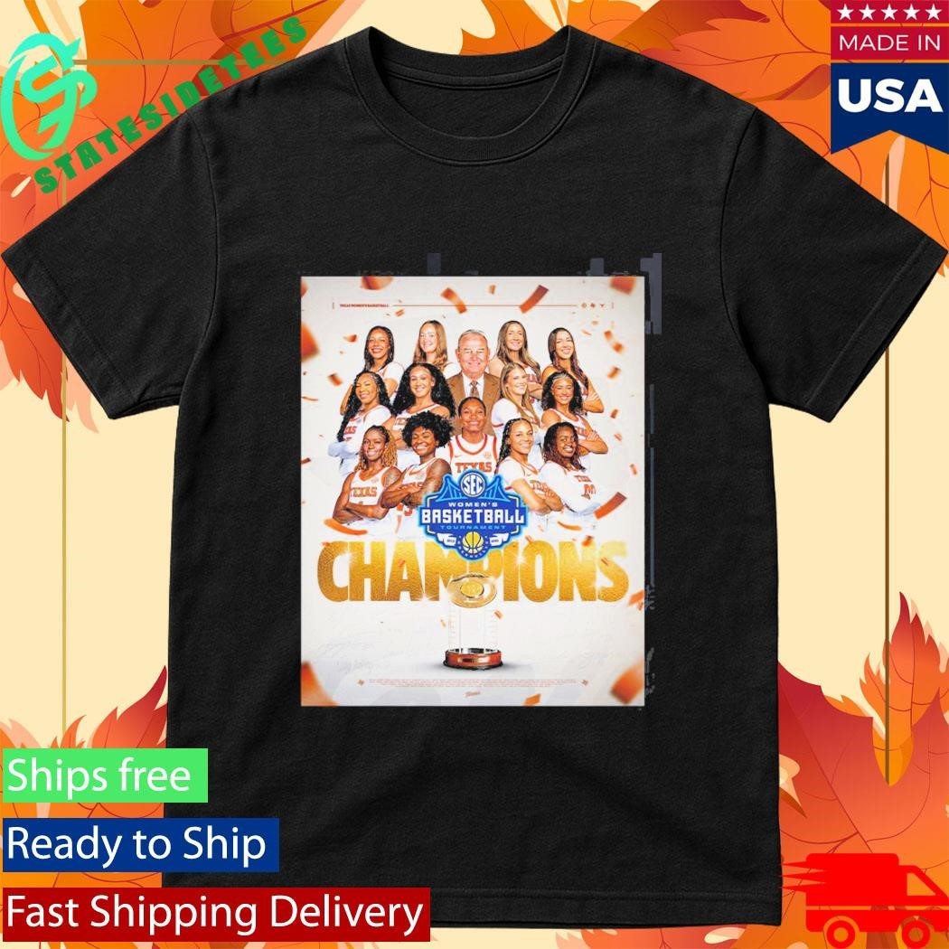 Texas Longhorns Women’s Basketball 2026 SEC Tournament Champions Poster Unisex , , , Long Sleeve Tee