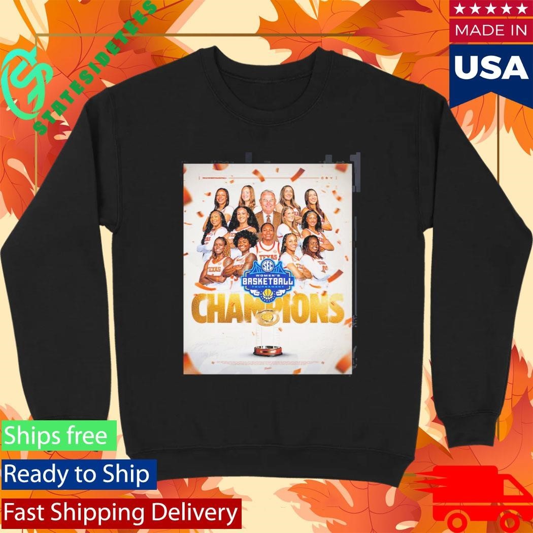 Texas Longhorns Women’s Basketball 2026 SEC Tournament Champions Poster Unisex , , , Long Sleeve Tee