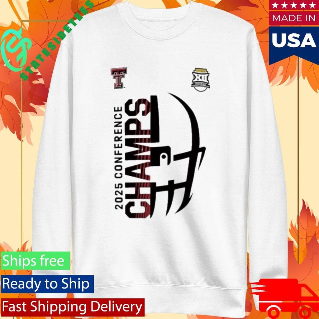 Texas Tech Red Raiders 2025 Big 12 Conference Champions Shirt Unisex , , , Long Sleeve Tee