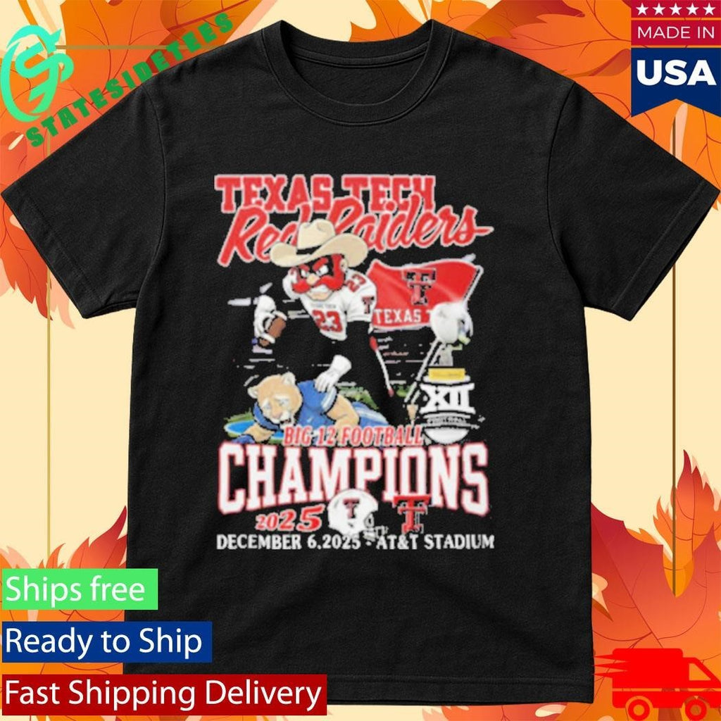 Texas Tech Red Raiders Big 12 Football Champions Shirt Unisex , , , Long Sleeve Tee