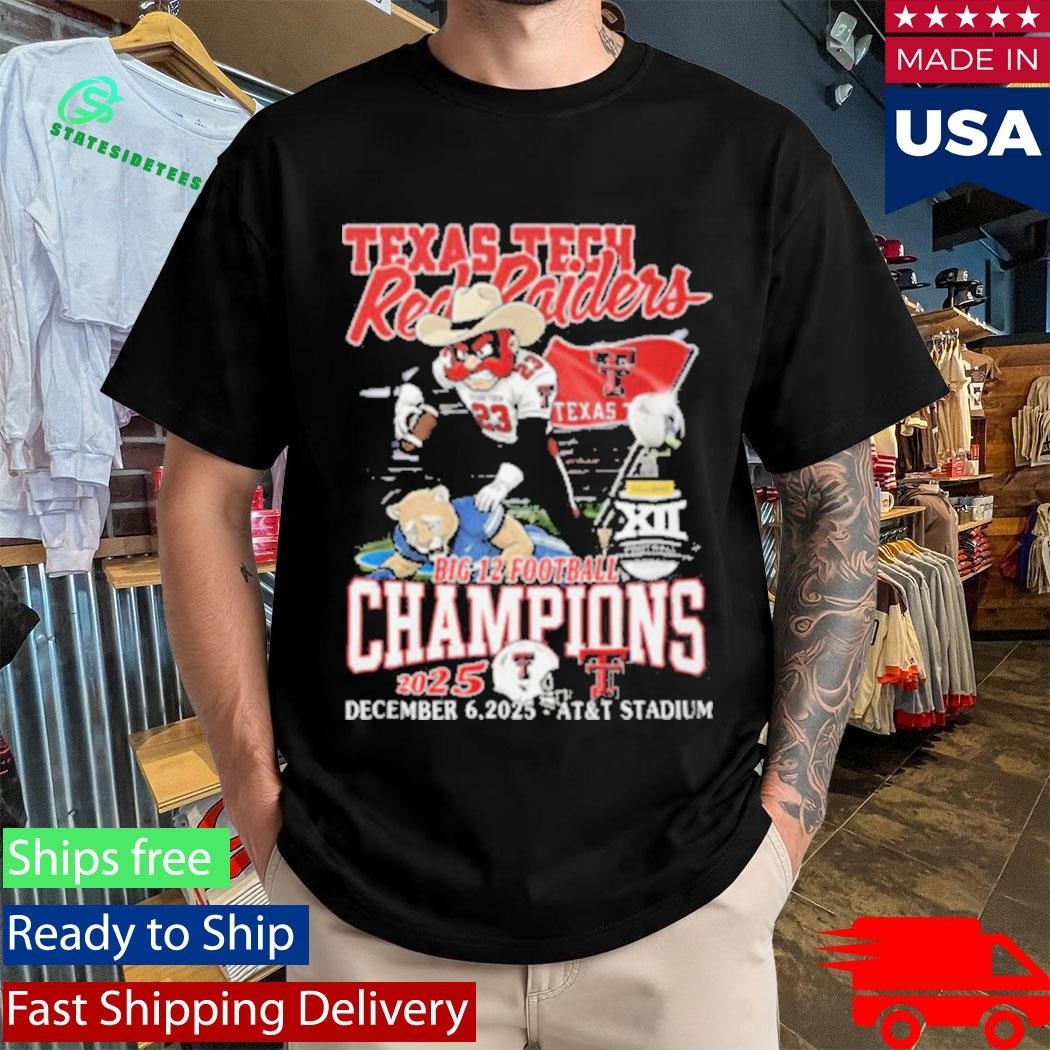 Texas Tech Red Raiders Big 12 Football Champions Shirt Unisex , , , Long Sleeve Tee