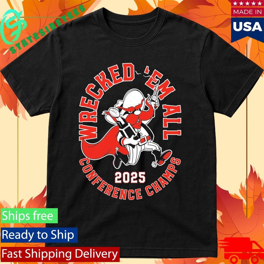 Texas Tech Red Raiders Wreck Em All 2025 Conference Champs Shirt Unisex , , , Long Sleeve Tee