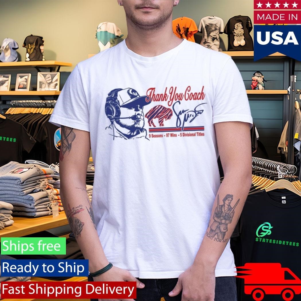 Thank You Coach Sean Mcdermott 9 Seasons 97 Wins 5 Divisionals Tittles Shirt Unisex , , , Long Sleeve Tee