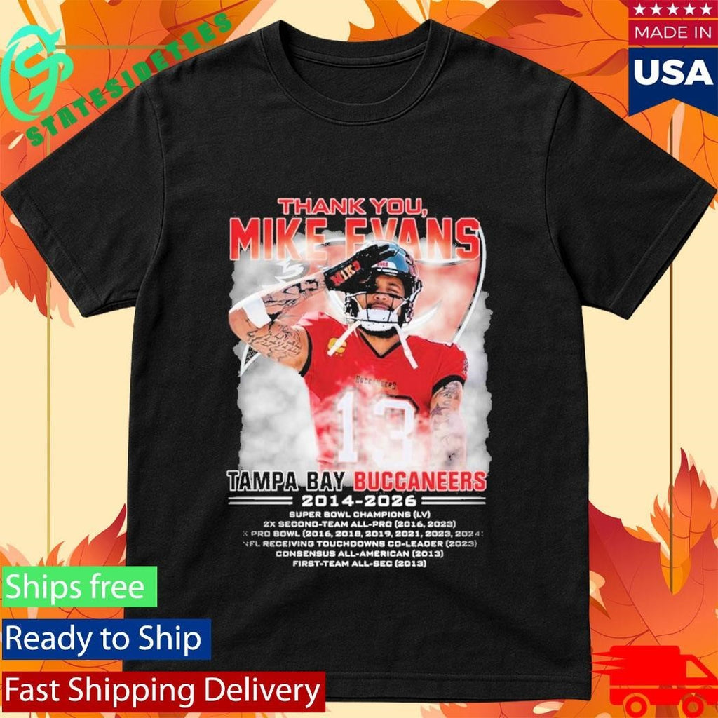 Thank You Mike Evans Tampa Bay Buccaneers 2014 2026 Unisex , , , Long Sleeve Tee