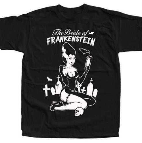 Bride Frankenstein V28 Horror Movie Poster Menswear Top T-Shirts