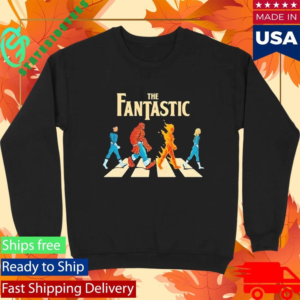 The Fantastic Four Superhero Team Walking Shirt Unisex , , , Long Sleeve Tee