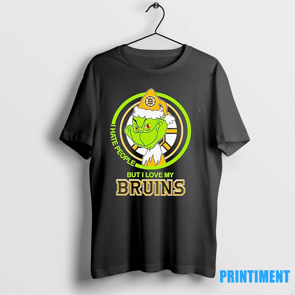 The Grinch I Hate People But I Love Bruins Tshirts Sweater
