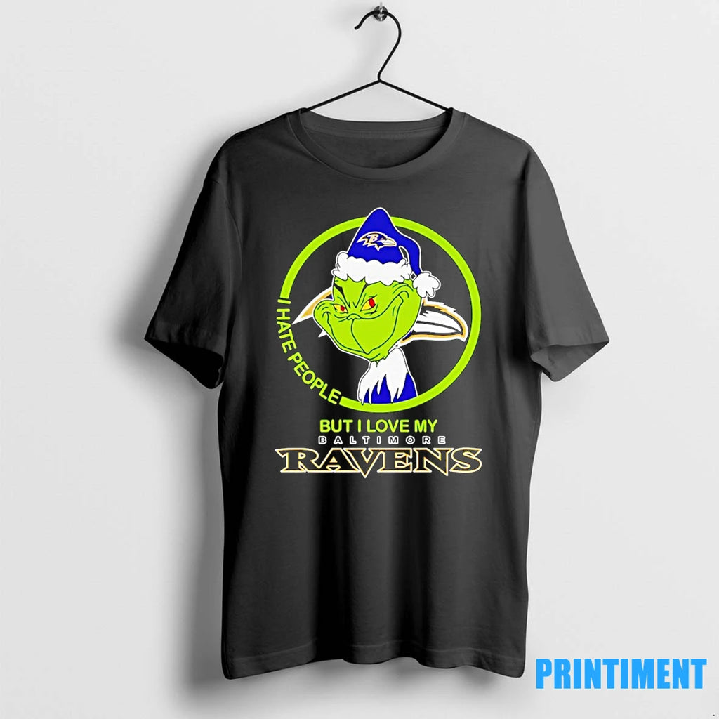 The Grinch I Hate People But I Love My Baltimore Ravens Tshirts Sweater