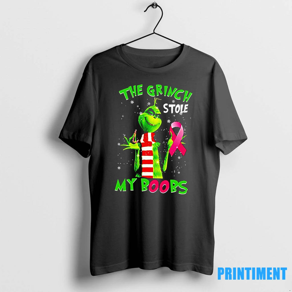 The Grinch Stole My Boobs The Grinch Breast Cancer Christmas Tshirts Sweater