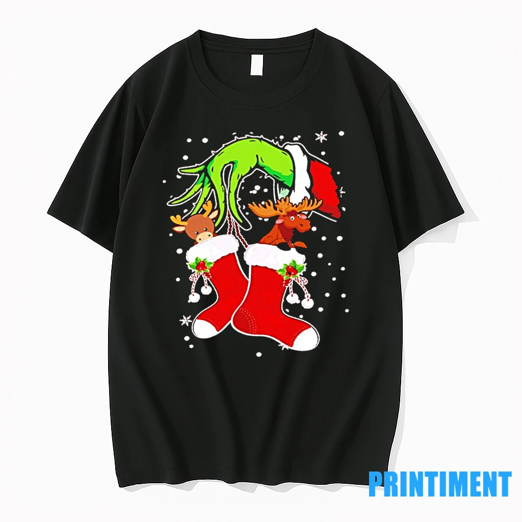 The Grinch Stole The Reindeer And The Moose Christmas Tshirts Sweater