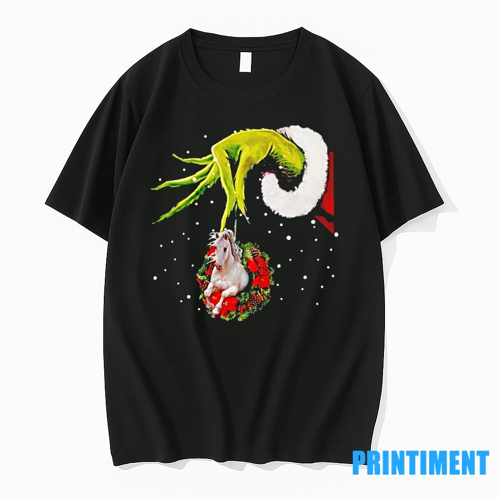 The Grinch Hand Horse Christmas Tshirts Sweater