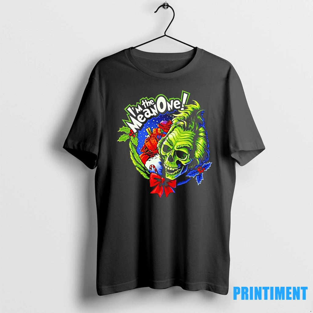 The Grinch Skull Im The Mean One Christmas Tshirts Sweater