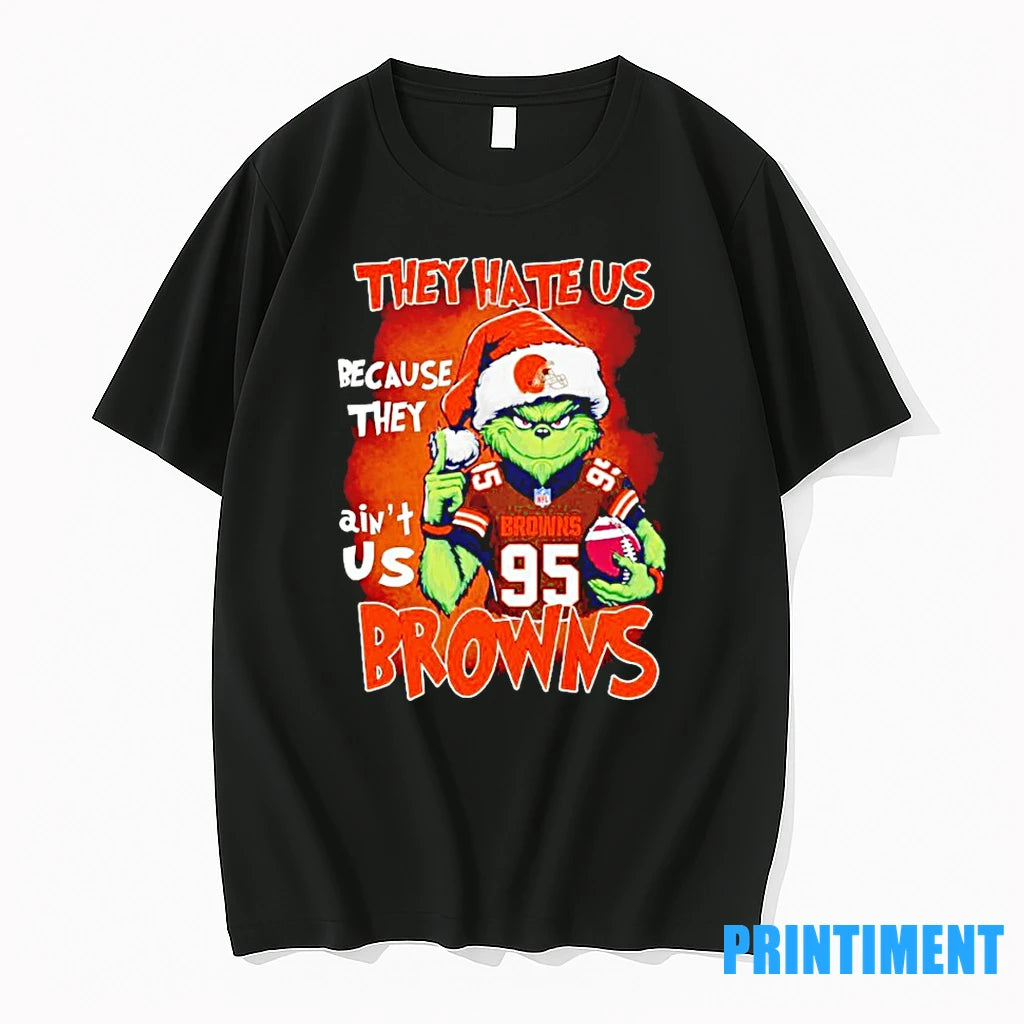 The Grinch They Hate Us Because Aint Us Cleveland Browns Tshirts Sweater