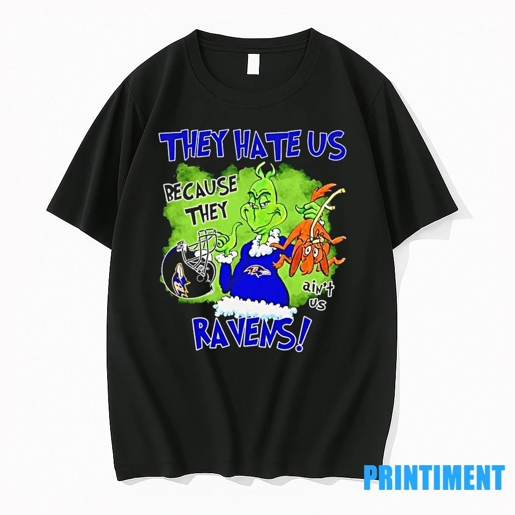 The Grinch They Hate Us Because They Aint Us Baltimore Ravens Tshirts Sweater