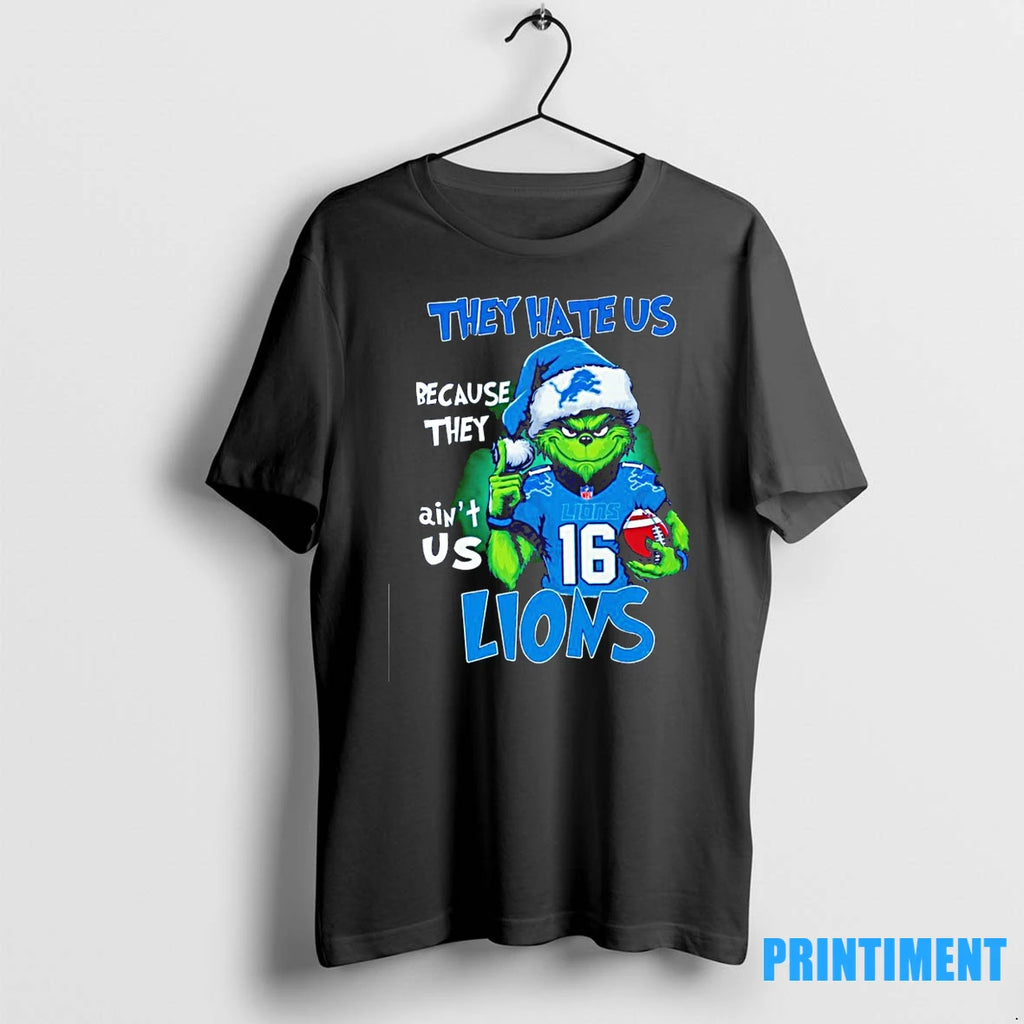 The Grinch They Hate Us Because They Aint Us Detroit Lions Christmas Tshirts Sweater