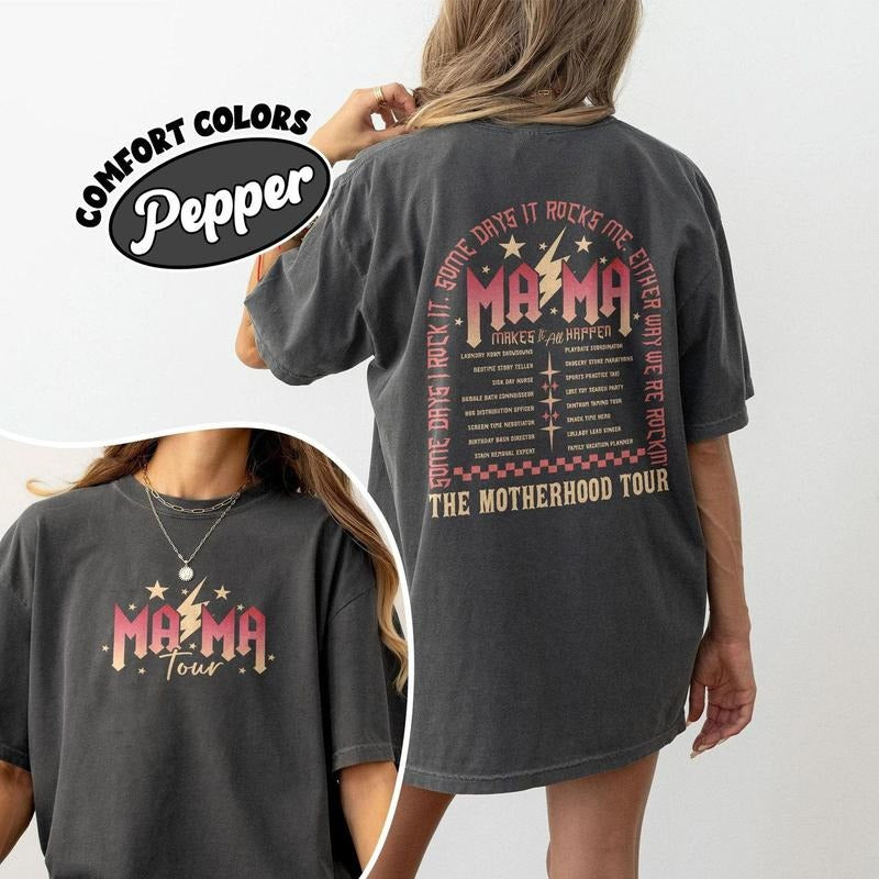 Motherhood Tour Shirt Some Days I Rock Shirt Some Days Rocks Me Shirt Mama Funny Tour Shirt Funny Shirt Mama Skeleton Shirt T-Shirts