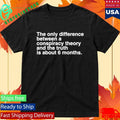 The Only Difference Between A Conspiracy Theory And The Truth Is About 6 Months Shirt Unisex , , , Long Sleeve Tee