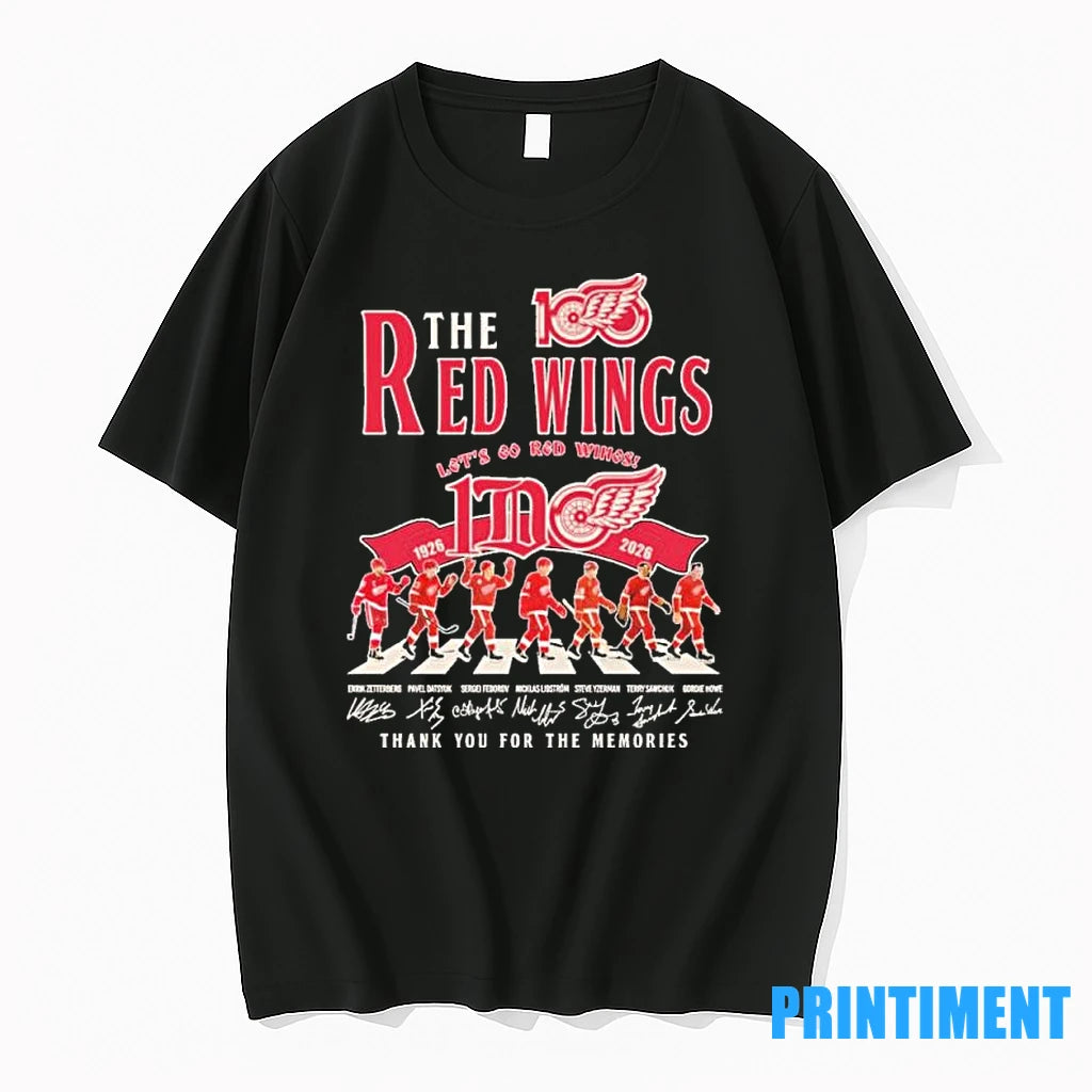 The Red Wings Hockey Abbey Road 100th Anniversary 1926 2026 Lets Go Red Wings Tshirts