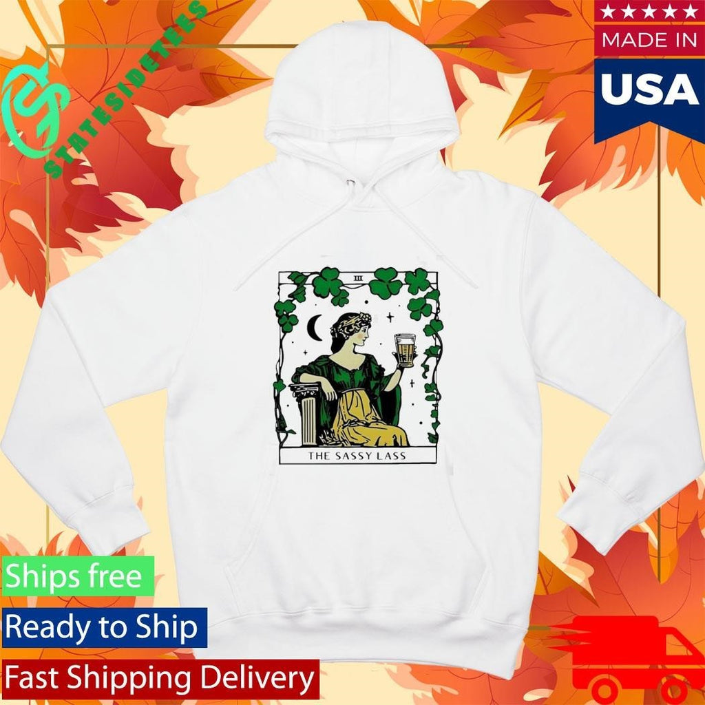 The Sassy Lass St Patricks Day Tarot Card Unisex , , , Long Sleeve Tee