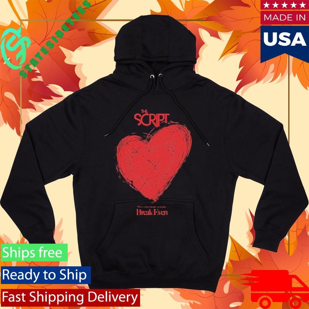 The Script Breakeven Heart Black Shirt Unisex , , , Long Sleeve Tee