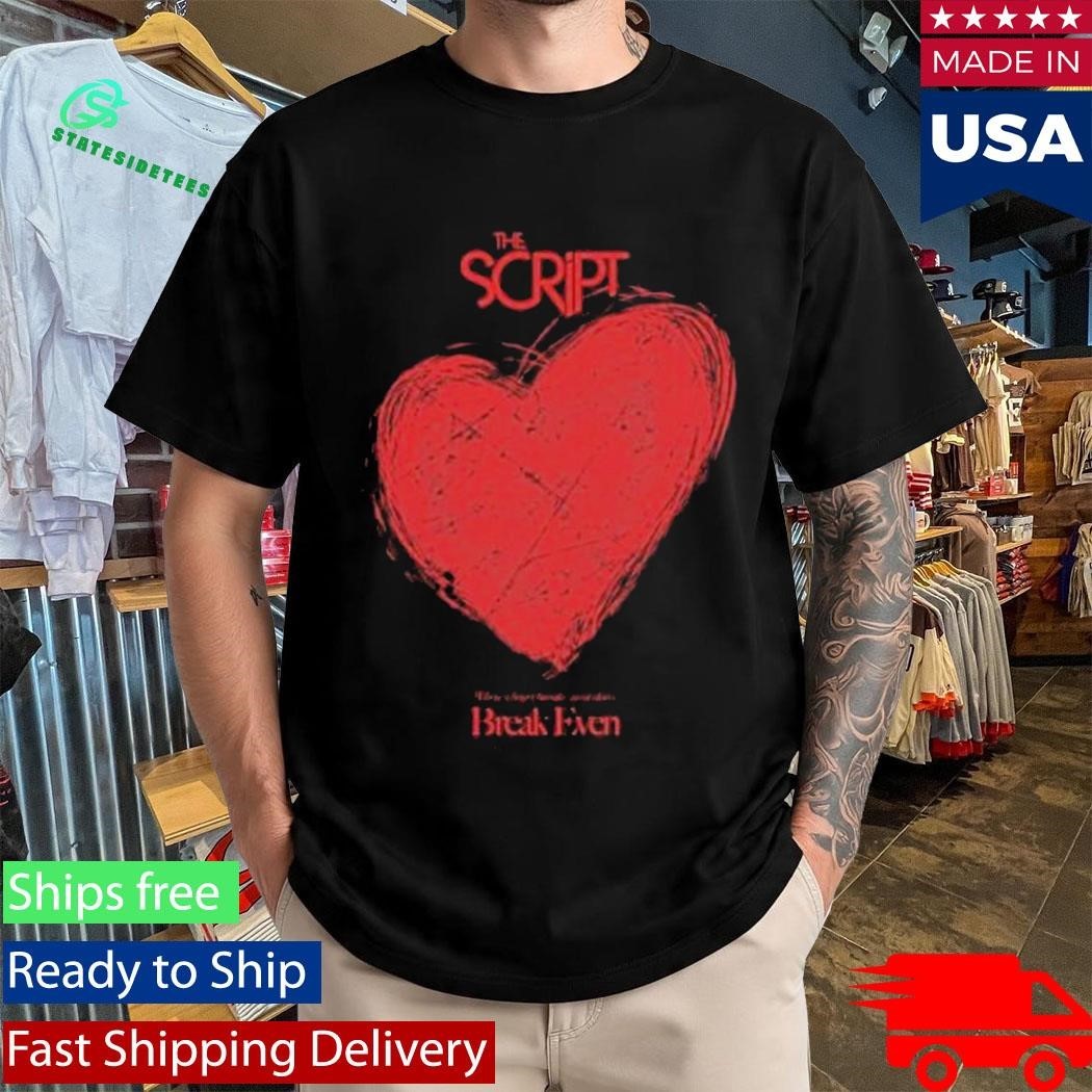 The Script Breakeven Heart Black Shirt Unisex , , , Long Sleeve Tee