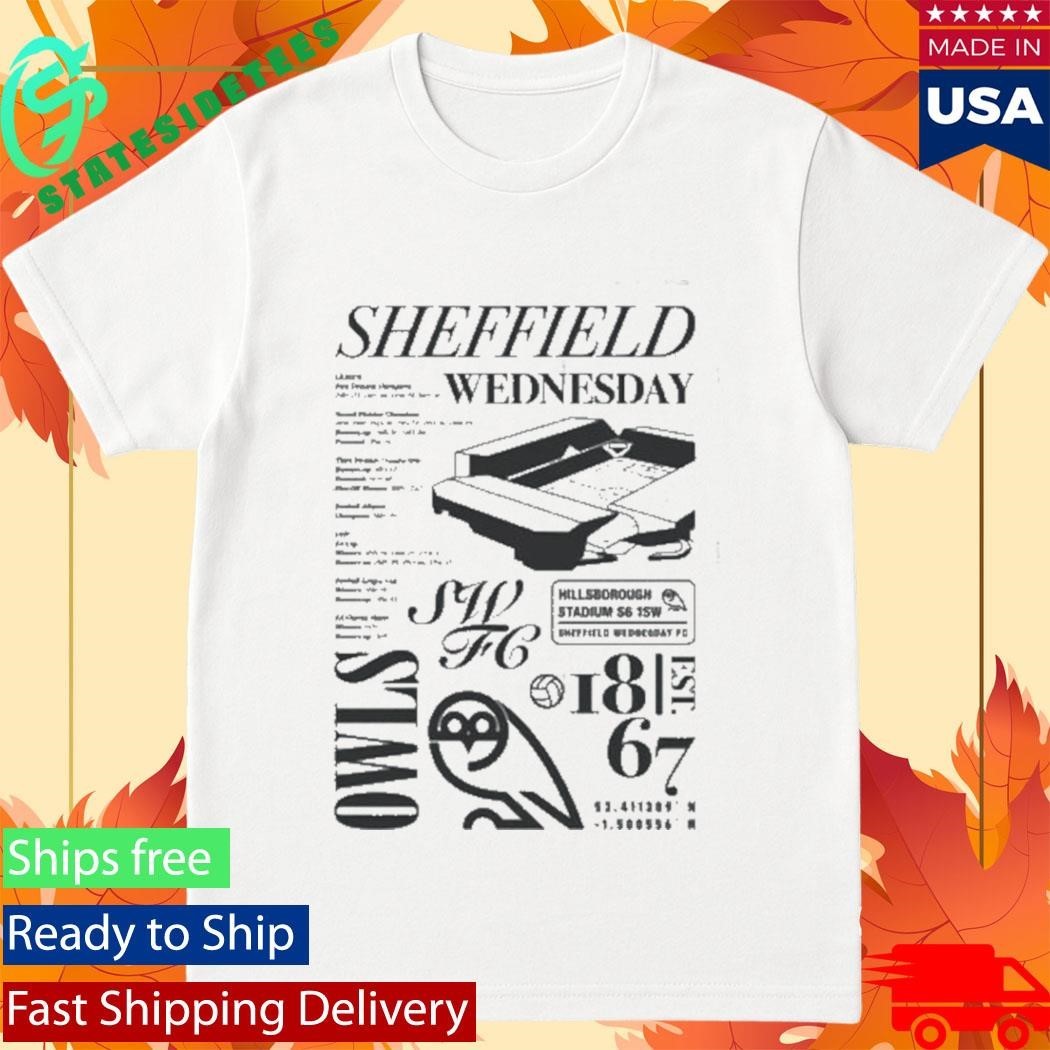 The Terrace Sheffield Wednesday Iconic Collection Shirt Unisex , , , Long Sleeve Tee