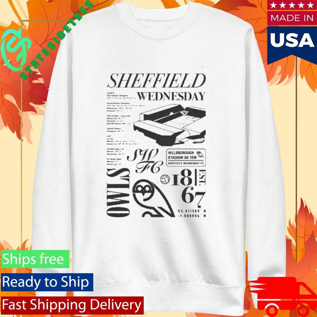 The Terrace Sheffield Wednesday Iconic Collection Shirt Unisex , , , Long Sleeve Tee