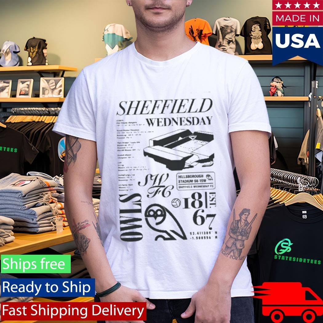 The Terrace Sheffield Wednesday Iconic Collection Shirt Unisex , , , Long Sleeve Tee