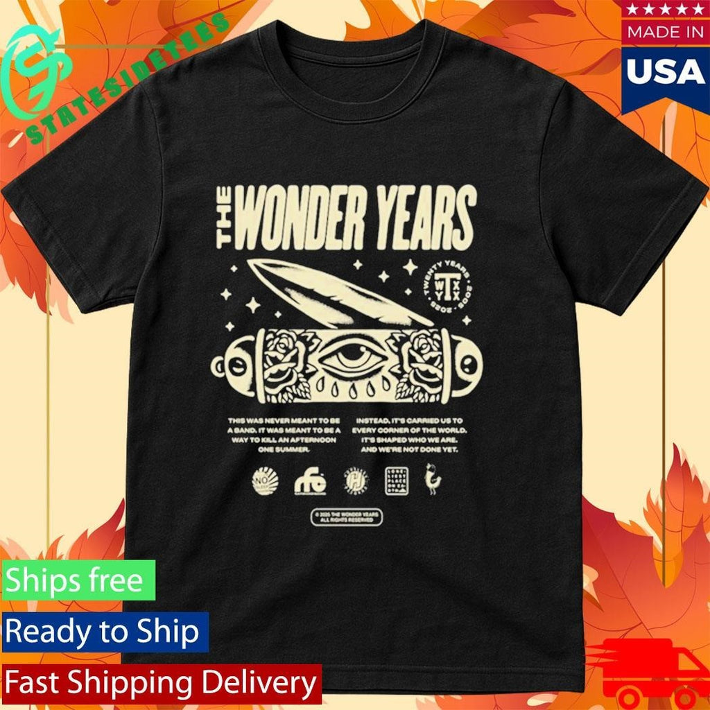 The Wonder Years Tee BLACK 20 Year Anniversary Shirt Unisex , , , Long Sleeve Tee