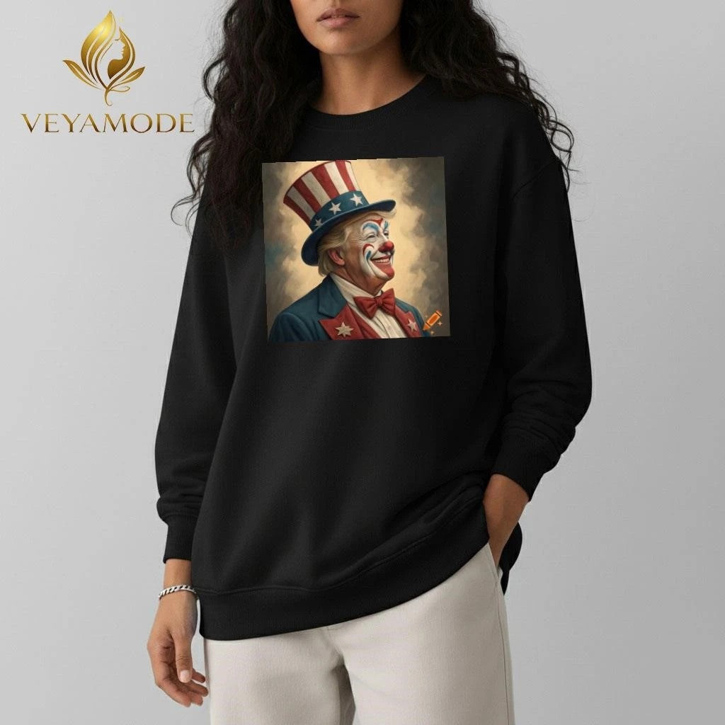 The clown Donald Trump is laughing tee Unisex , , , Long Sleeve Tee