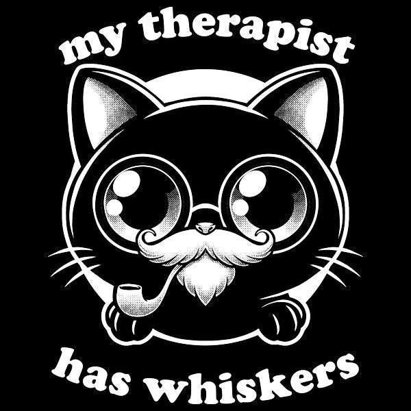 Therapist Cat Cute Irony Pet