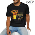 There Is Power Name Jesus Fire Funny Christian God Casual Crew Neck Short Sleeve Tops Perfect T-Shirts