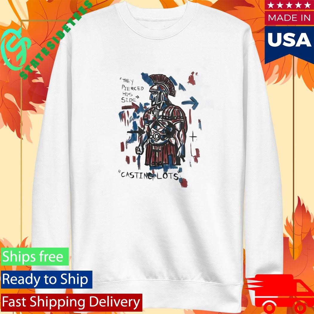 They Pierced His Side Casting Lots Tee Unisex , , , Long Sleeve Tee