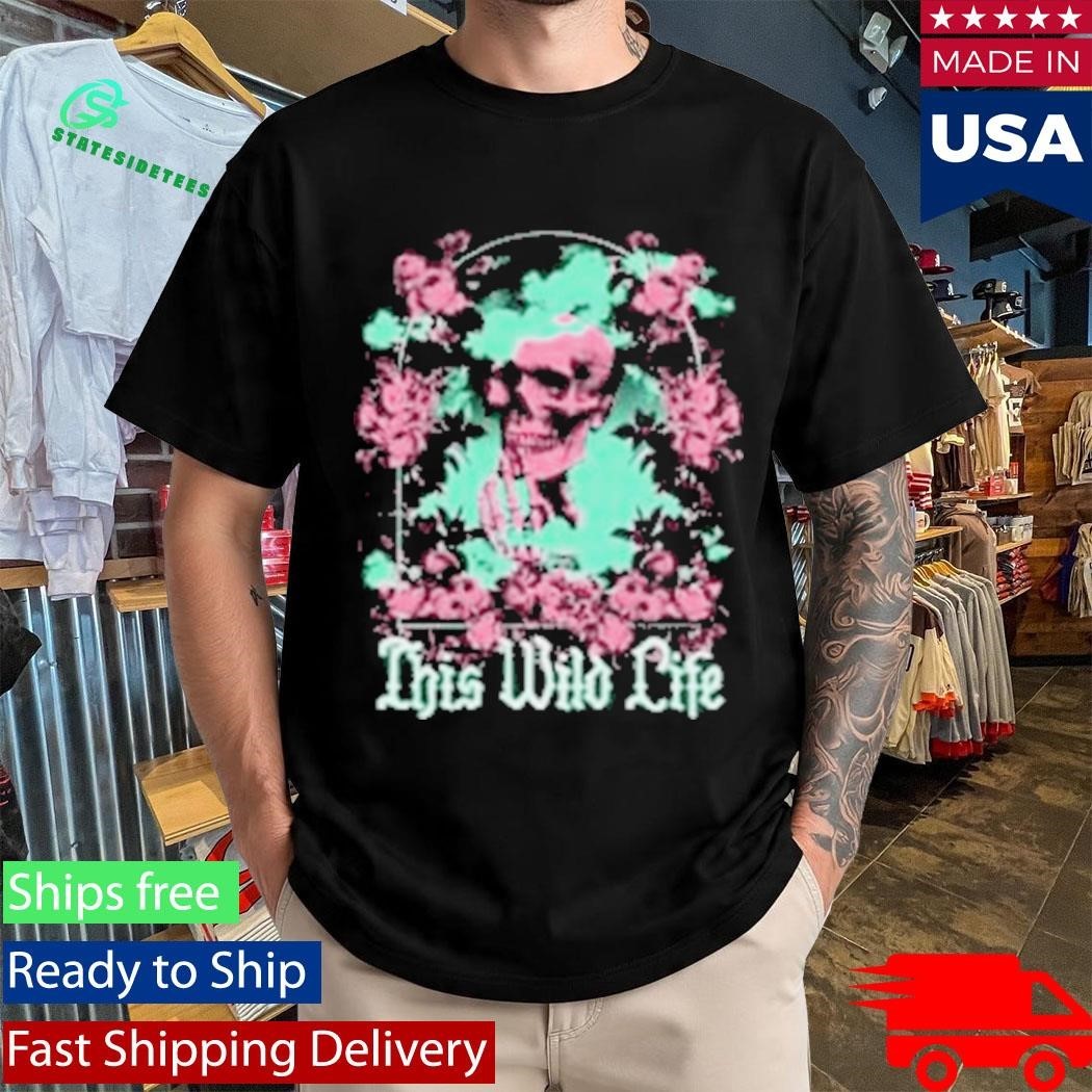 This Wild Life Floral Skeleton Shirt Unisex , , , Long Sleeve Tee