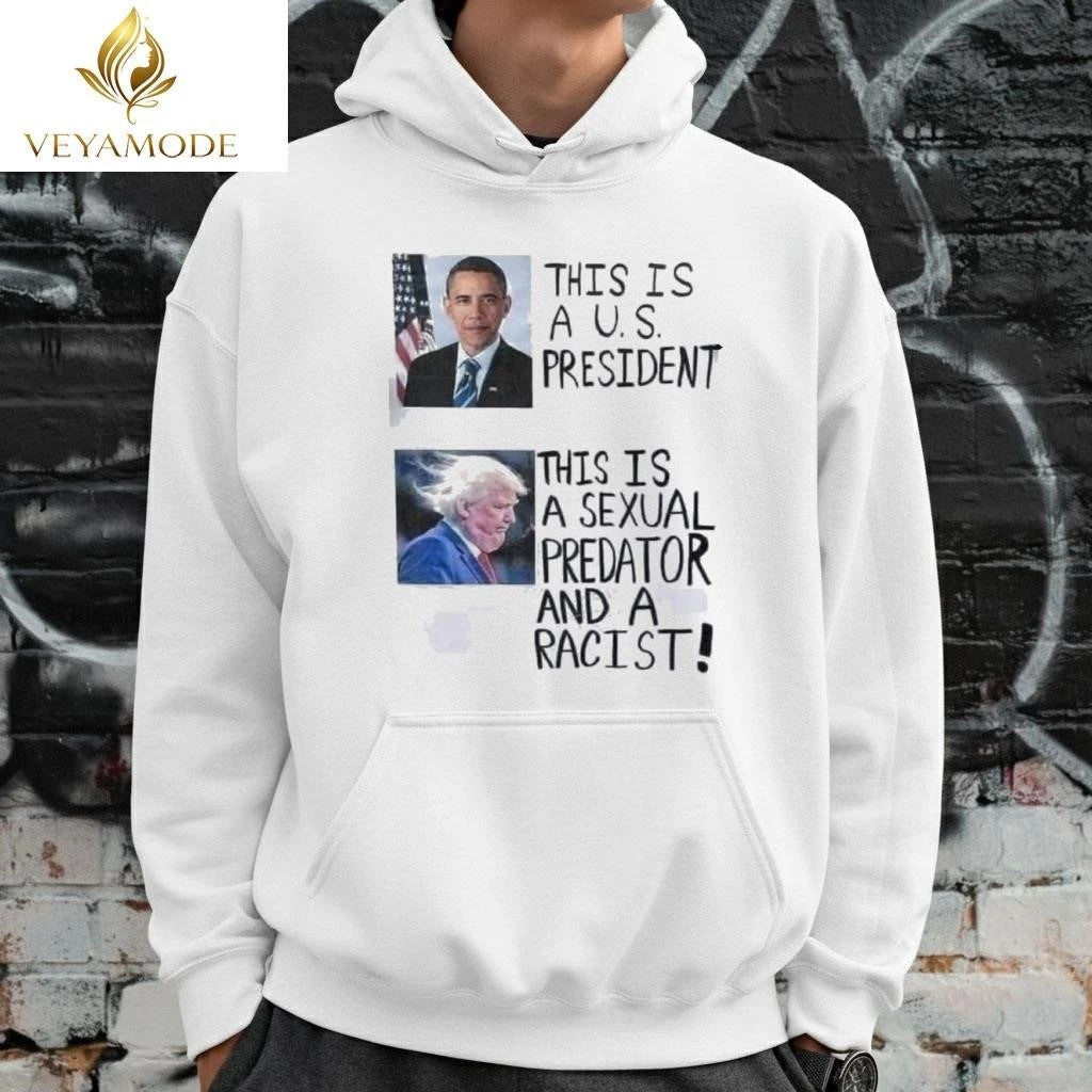 This is a President Obama This is a sexual predator and a racist Trump tee Unisex , , , Long Sleeve Tee
