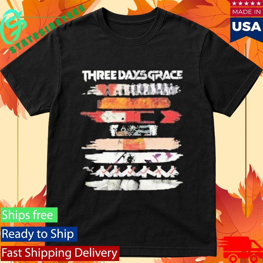 Three Days Grace 2026 Album Stripe Tour Unisex , , , Long Sleeve Tee