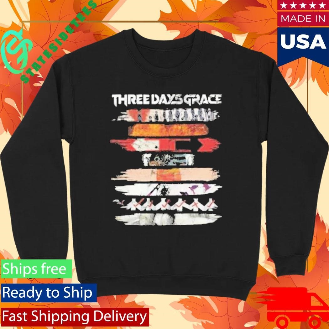 Three Days Grace 2026 Album Stripe Tour Unisex , , , Long Sleeve Tee