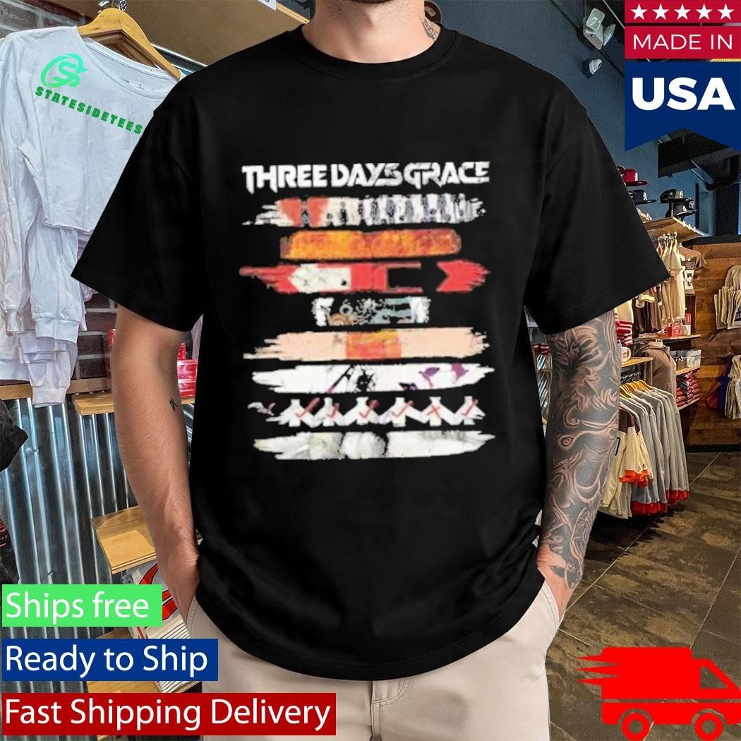 Three Days Grace 2026 Album Stripe Tour Unisex , , , Long Sleeve Tee