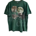 Three Mouse Moon Vintage Retro Mouse Lovers Rat Shirts Cute Mouse Relaxed Washed Funny Menswear Top T-Shirts
