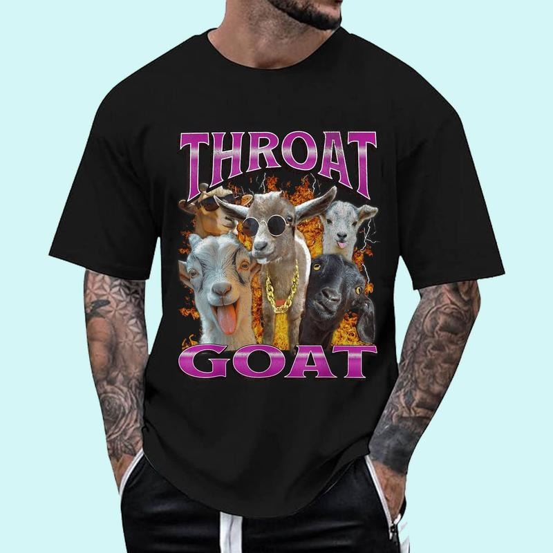 Throat Goat Funny Offensive Humor Cotton 100% Top Trending T-Shirts