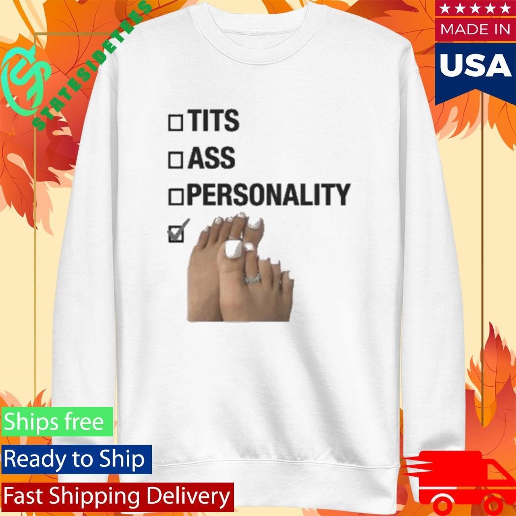 Tits Ass Personality Toes Checklist Shirt Unisex , , , Long Sleeve Tee