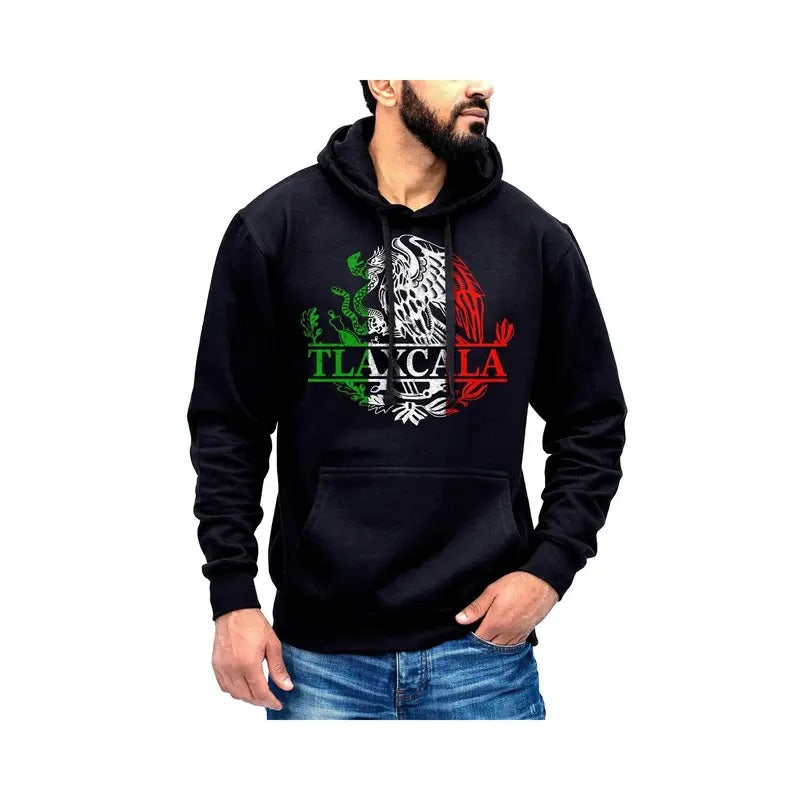 Tlaxcala Mexico Eagle Emblem Cotton Fabric T-Shirts