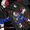 Todoroki Academia My Hero All Sizes Mha Toya Dabi Anime Black Shirt T-Shirts
