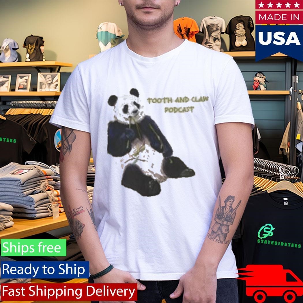 Tooth And Claw Podcast Panda Shirt Unisex , , , Long Sleeve Tee