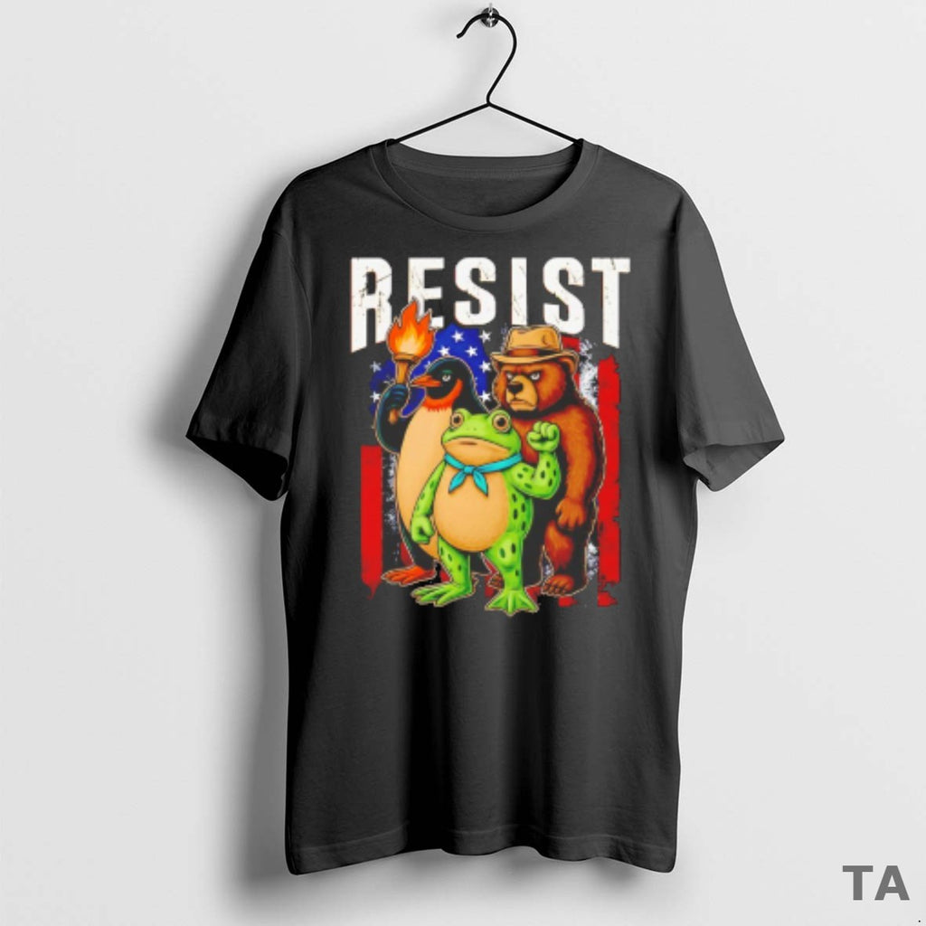Top Bear Penguins And Frog Resist Protest Against Tariffs T Shirt Sweater