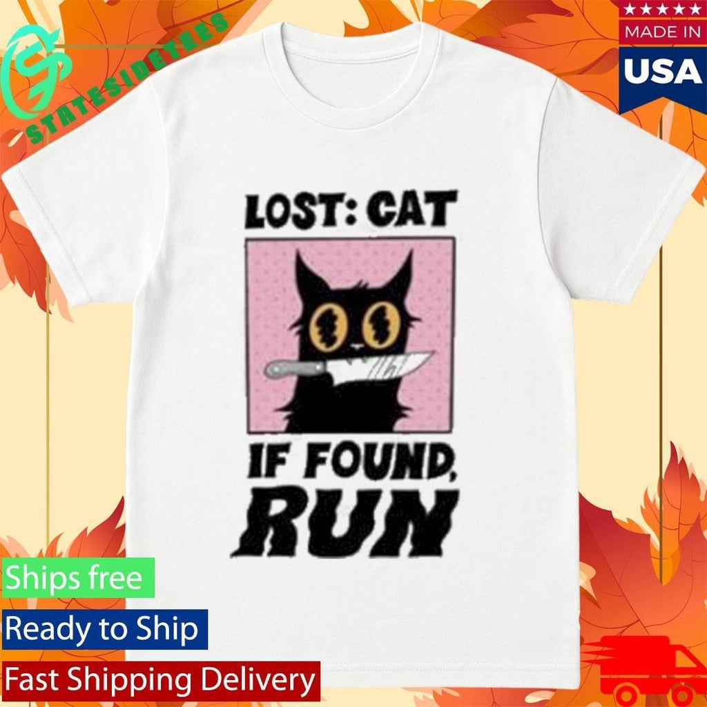 Topatoco Lost Cat If Found Run Shirt Unisex , , , Long Sleeve Tee